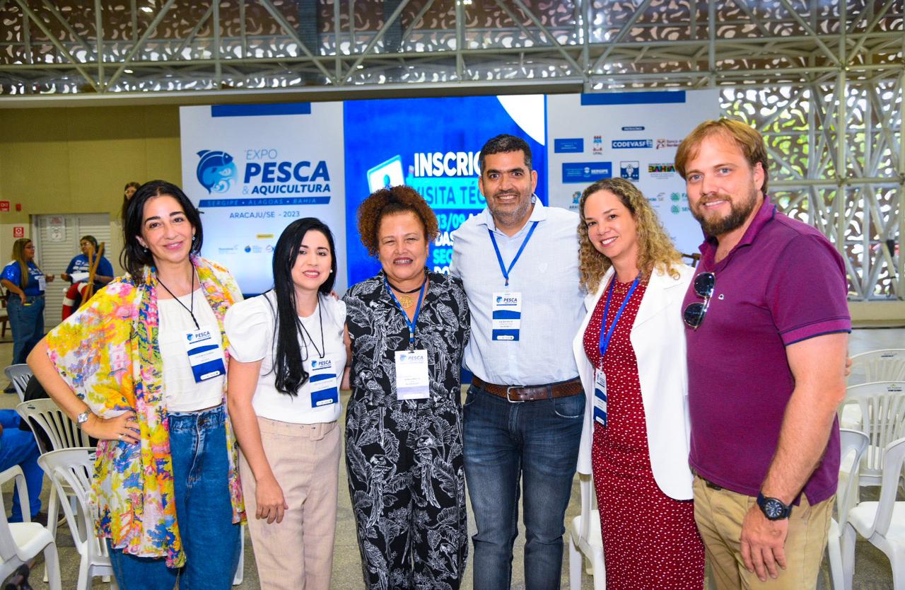 Docentes Pesquisadores de Aquicultura do Departamento de Engenharia de Pesca e Aquicultura (Depaq) e palestrantes da Expopesca. Foto: Saulo Coelho/ Ascom Embrapa
