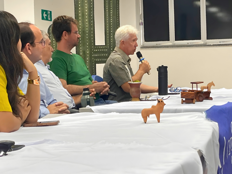 Professor Marcos Cabral representando a Engenharia Agronômica. Foto: Marília Gabriely