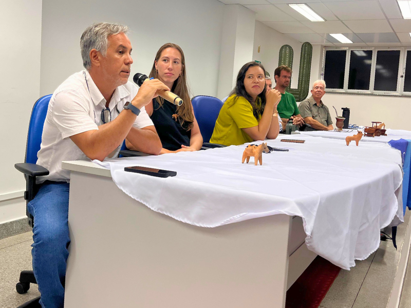 Mário Thomé representando a Engenharia de Pesca. Foto: Marília Gabriely